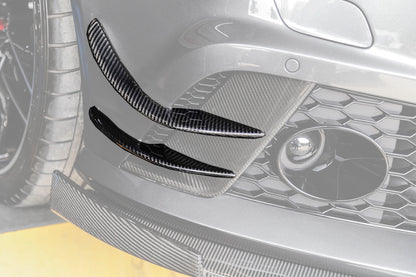 2013-2018 Audi RS6 Avant BS Style Carbon Fiber Front Bumper Canards - Carbonado