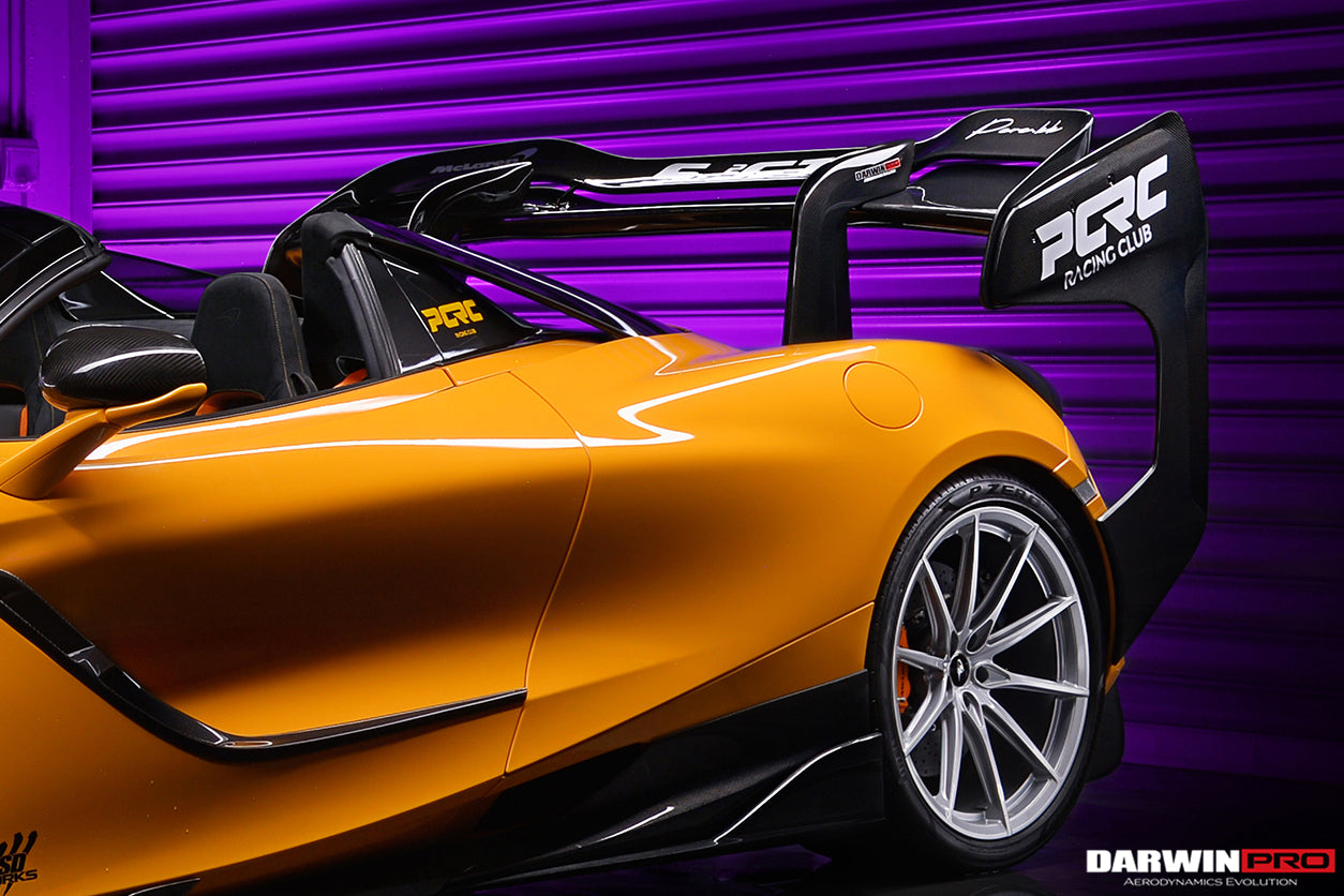 2017-2022 McLaren 720s Se²GTR Style Trunk Wing w/ Side Caps - DarwinPRO Aerodynamics