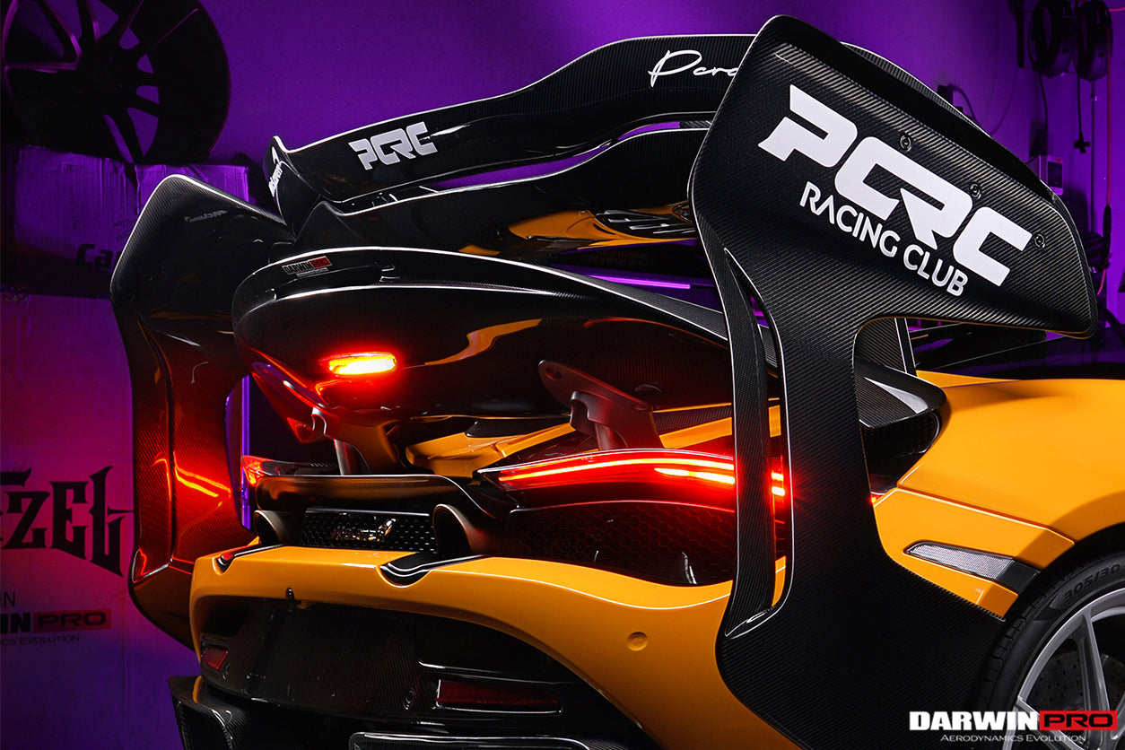 2017-2022 McLaren 720s Se²GTR Style Trunk Wing w/ Side Caps - DarwinPRO Aerodynamics