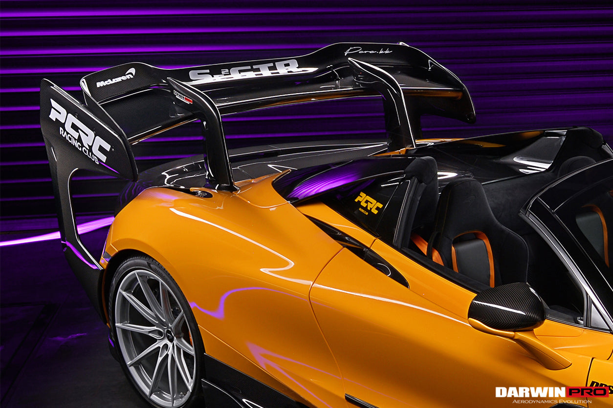 2017-2022 McLaren 720s Se²GTR Style Trunk Wing w/ Side Caps - DarwinPRO Aerodynamics
