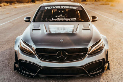 DarwinPRO 2015-2021 Mercedes Benz W205 C63 & S AMG IMP Performance Partial Carbon Fiber Hood - DarwinPRO Aerodynamics