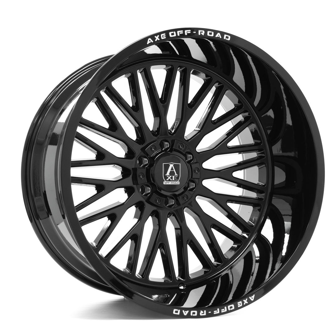 AXE WHEELS KRATOS GLOSS BLACK 24x14 ET-76 6x135 (Square Set of 4)