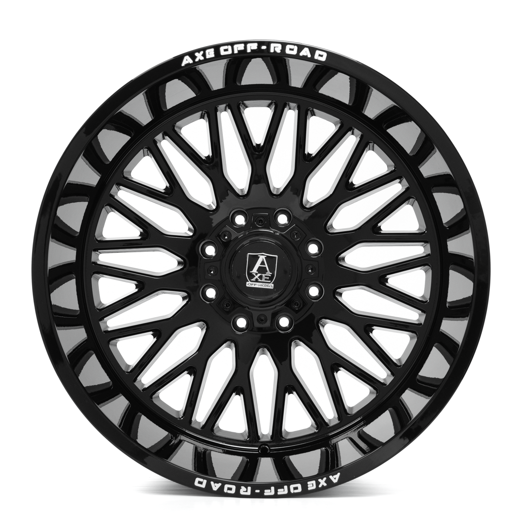 AXE WHEELS KRATOS GLOSS BLACK 24x14 ET-76 8x180 (Square Set of 4)