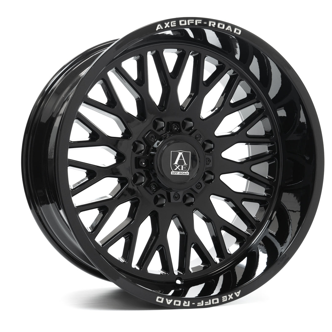 AXE WHEELS KRATOS GLOSS BLACK 22x12 ET-44 8x165 (Square Set of 4)