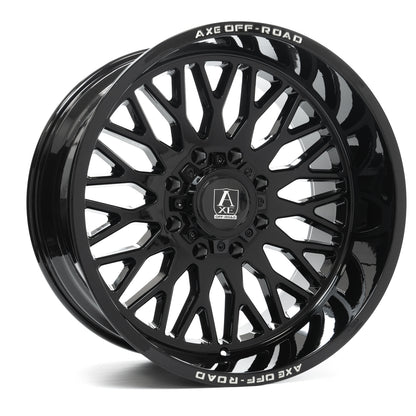 AXE WHEELS KRATOS GLOSS BLACK 22x12 ET-44 8x165 (Square Set of 4)
