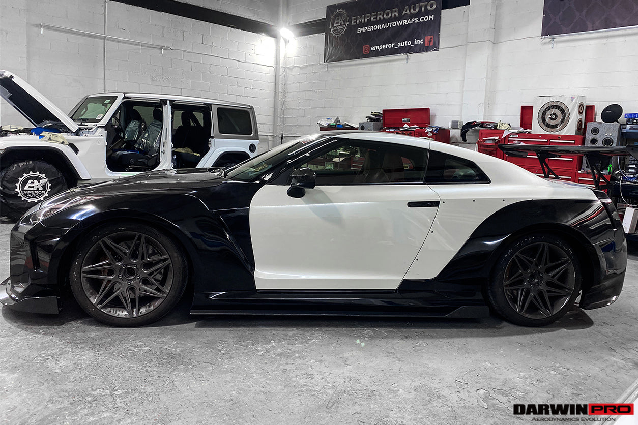 2008-2022 Nissan GTR R35 CBA/DBA/EBA BKSSII Style Partial Carbon Fiber Full Wide Body Kit - DarwinPRO Aerodynamics