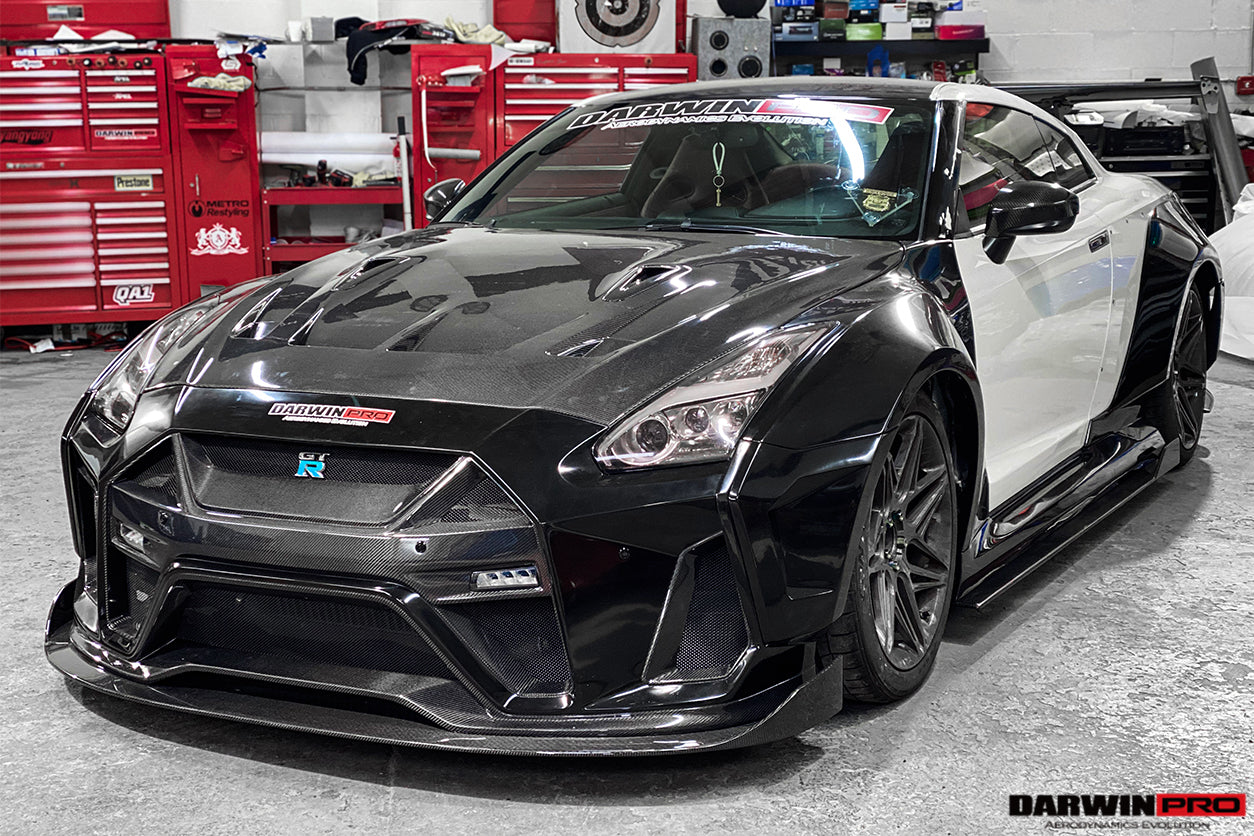 2008-2022 Nissan GTR R35 CBA/DBA/EBA BKSSII Style Carbon Fiber Hood - DarwinPRO Aerodynamics