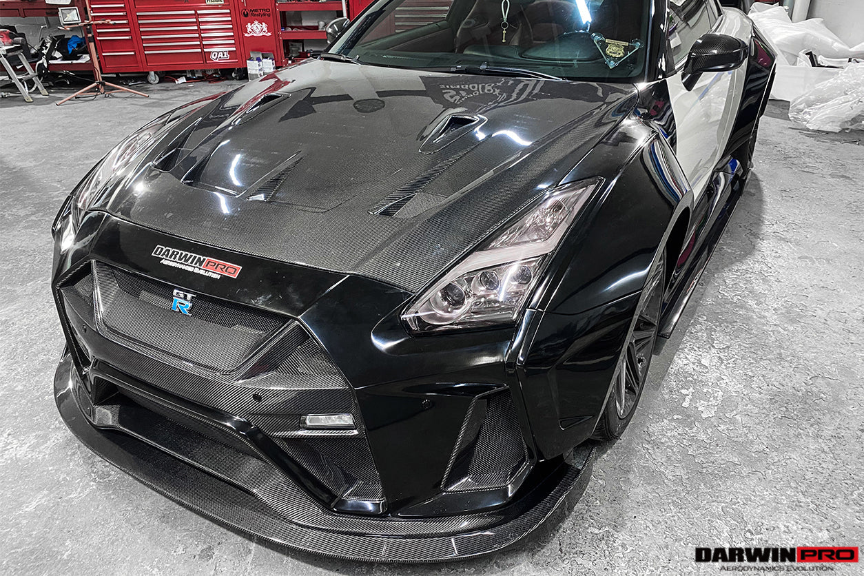 2008-2022 Nissan GTR R35 CBA/DBA/EBA BKSSII Style Carbon Fiber Hood - DarwinPRO Aerodynamics