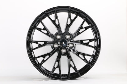 E1550 Gloss Black 18x8 ET35 5.108 – (Square Set of 4)
