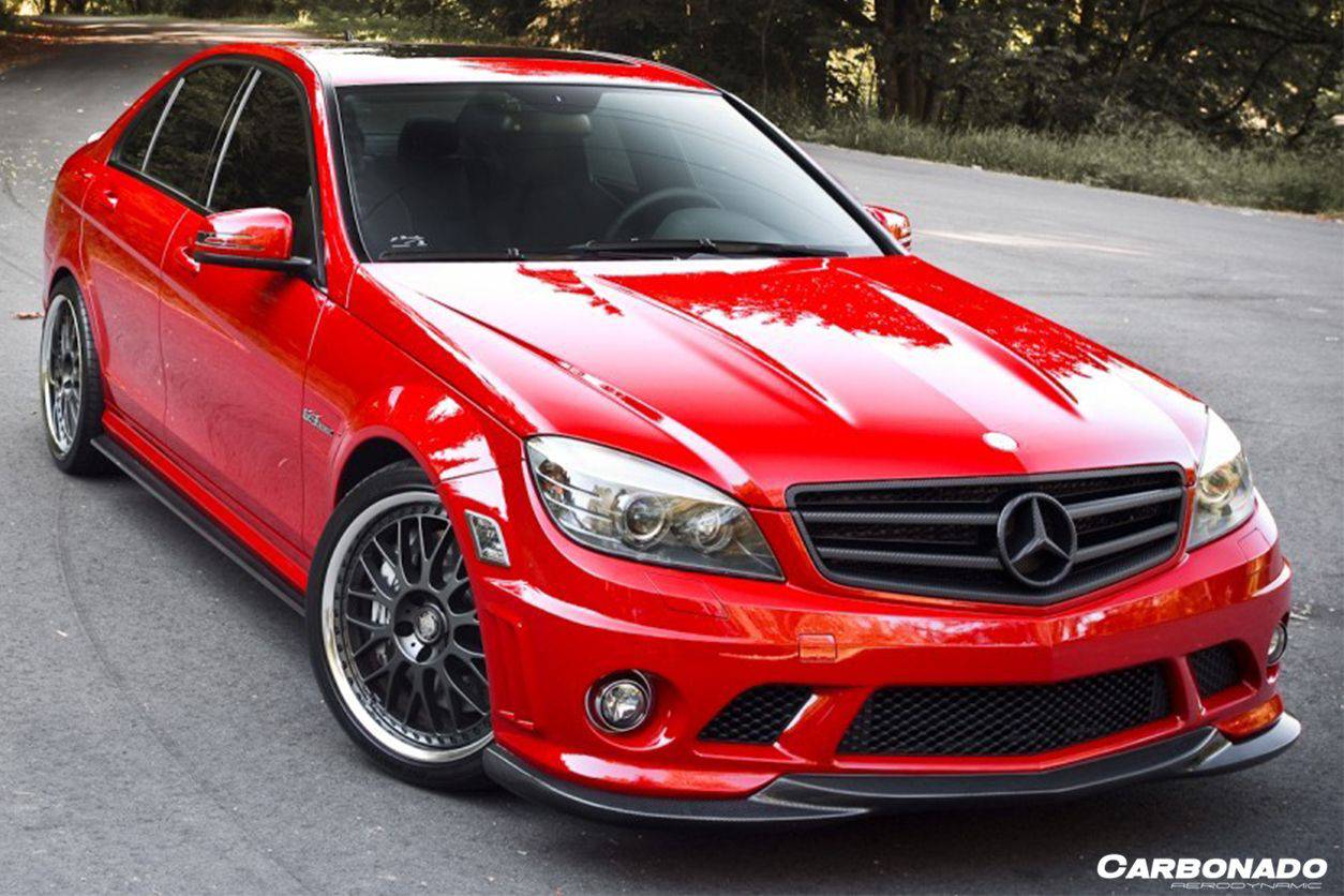 2008-2011 Mercedes Benz W204.1 C63 AMG L1 Style Carbon Fiber Front Lip - Carbonado