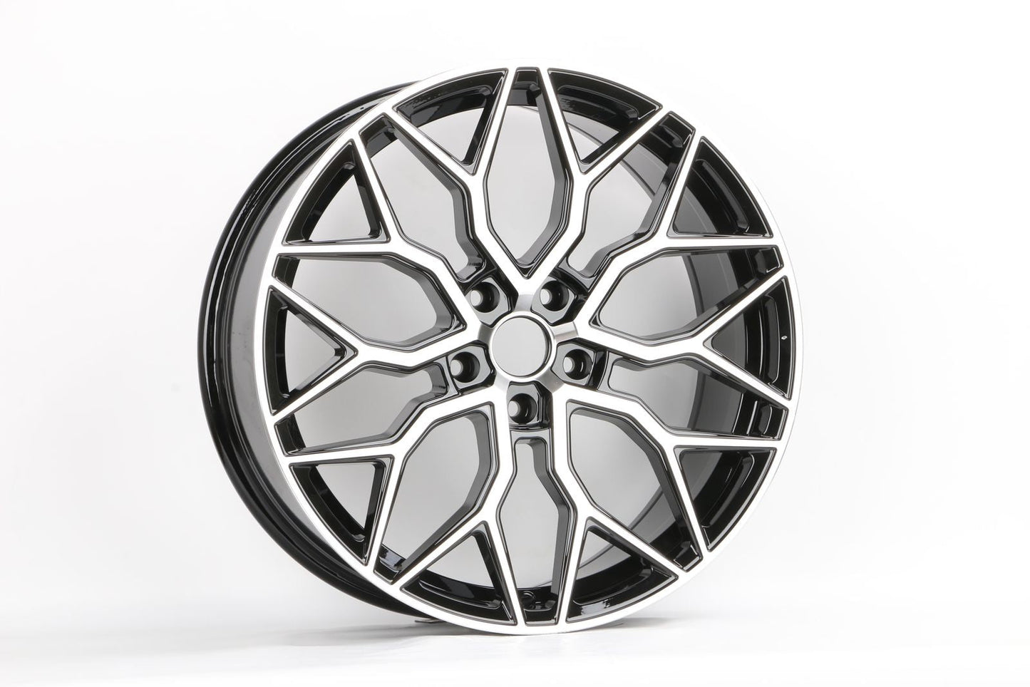 E028 Black Machined Face 19x8.5 ET35 5x114.3 - Square Set (4 Wheels)