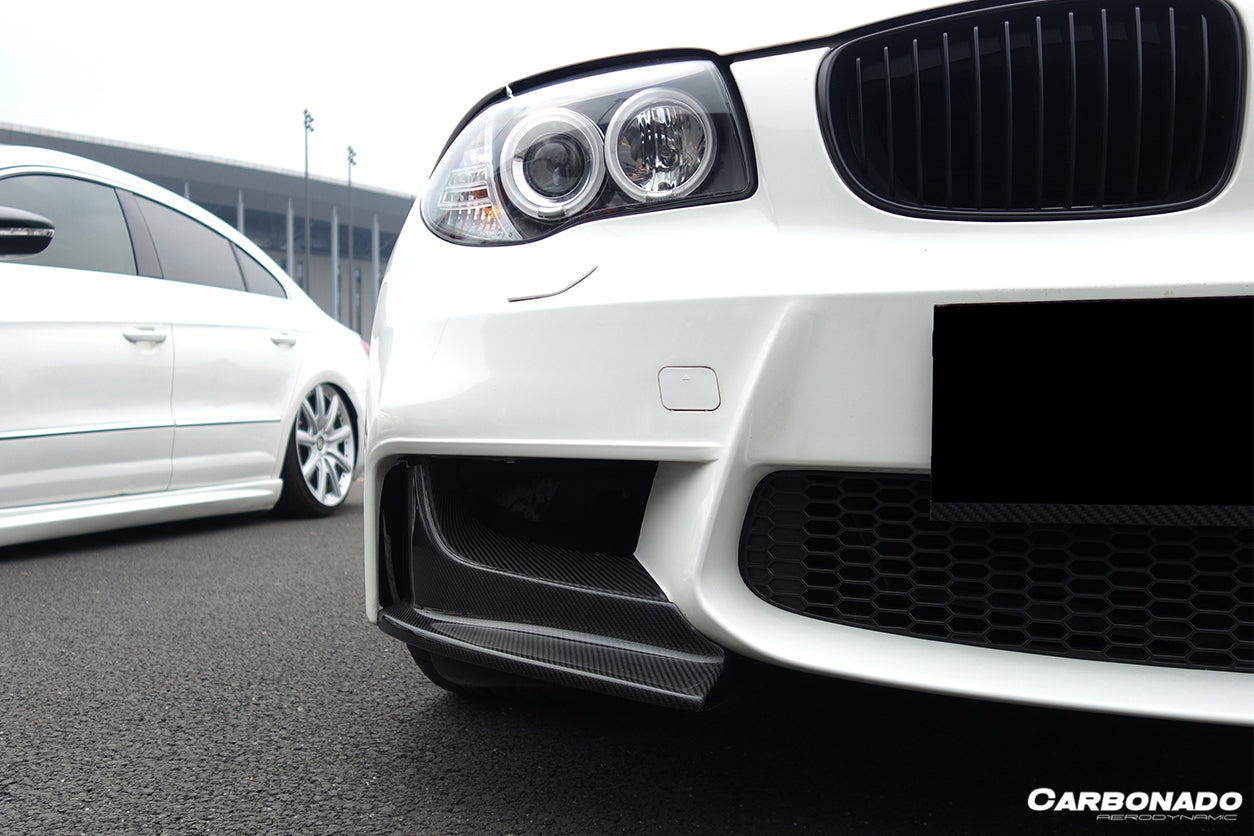 2008-2013 BMW 1M AF Style Carbon Fiber Front Lip Spiliter - Carbonado