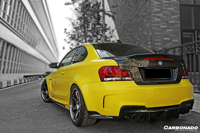 2008-2013 BMW 1M RZ Style Carbon FIber Rear Lip/Diffuser - Carbonado