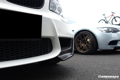 2008-2013 BMW 1M AF Style Carbon Fiber Front Lip Spiliter - Carbonado