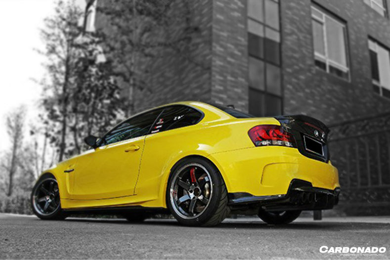 2008-2013 BMW 1M RZ Style Carbon FIber Rear Lip/Diffuser - Carbonado