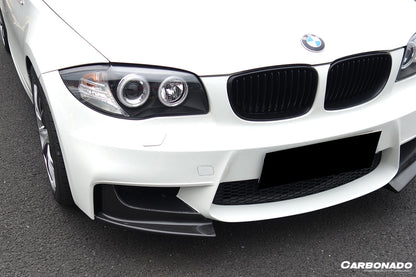2008-2013 BMW 1M AF Style Carbon Fiber Front Lip Spiliter - Carbonado