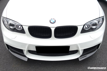 2008-2013 BMW 1M AF Style Carbon Fiber Front Lip Spiliter - Carbonado