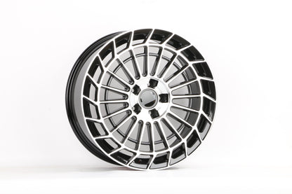 E040 Black Machined Face 19x8.0 ET30 5x114.3 - Square Set (4 Wheels)