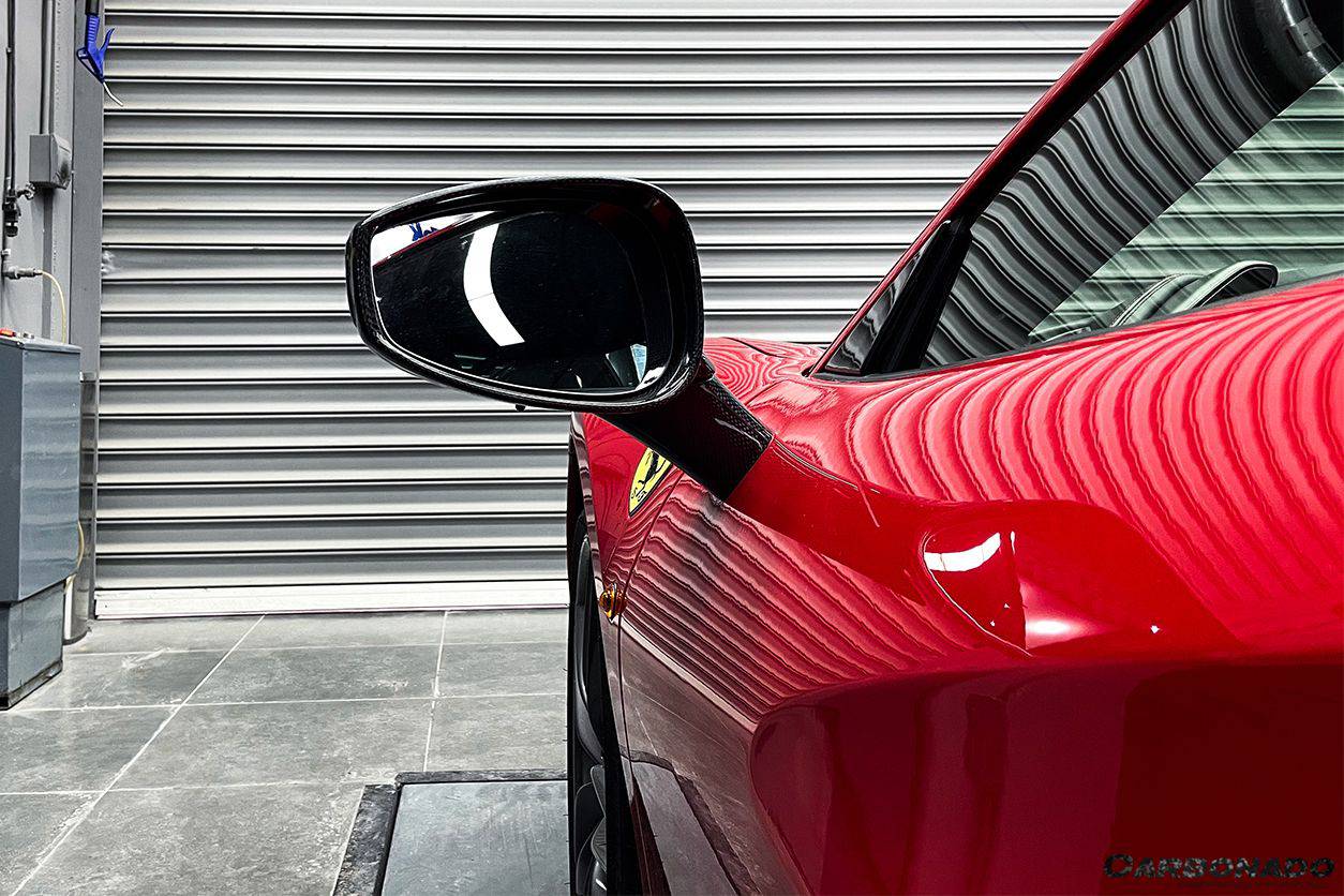 2015-2020 Ferrari 488 GTB Spyder OE Style Carbon Fiber Mirror Repalcement - Carbonado Aero