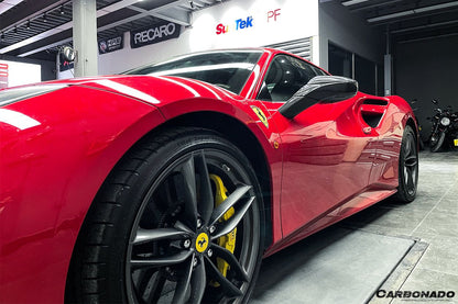 2015-2020 Ferrari 488 GTB Spyder OE Style Carbon Fiber Mirror Repalcement - Carbonado Aero