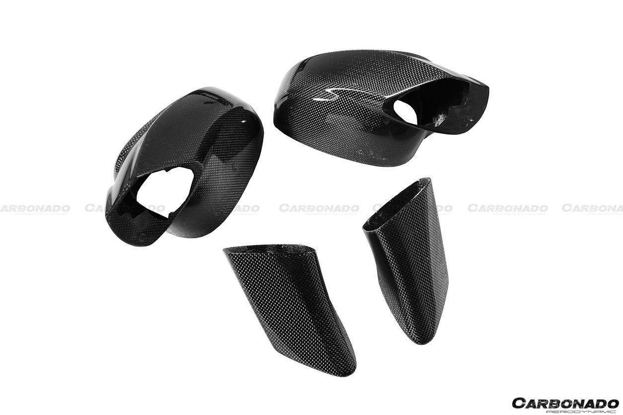 2015-2020 Ferrari 488 GTB Spyder OE Style Carbon Fiber Mirror Repalcement - Carbonado Aero
