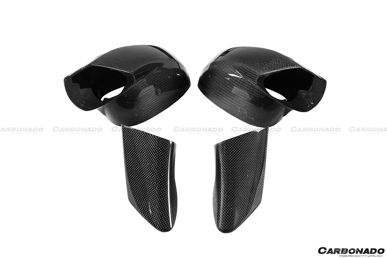 2015-2020 Ferrari 488 GTB Spyder OE Style Carbon Fiber Mirror Repalcement - Carbonado Aero