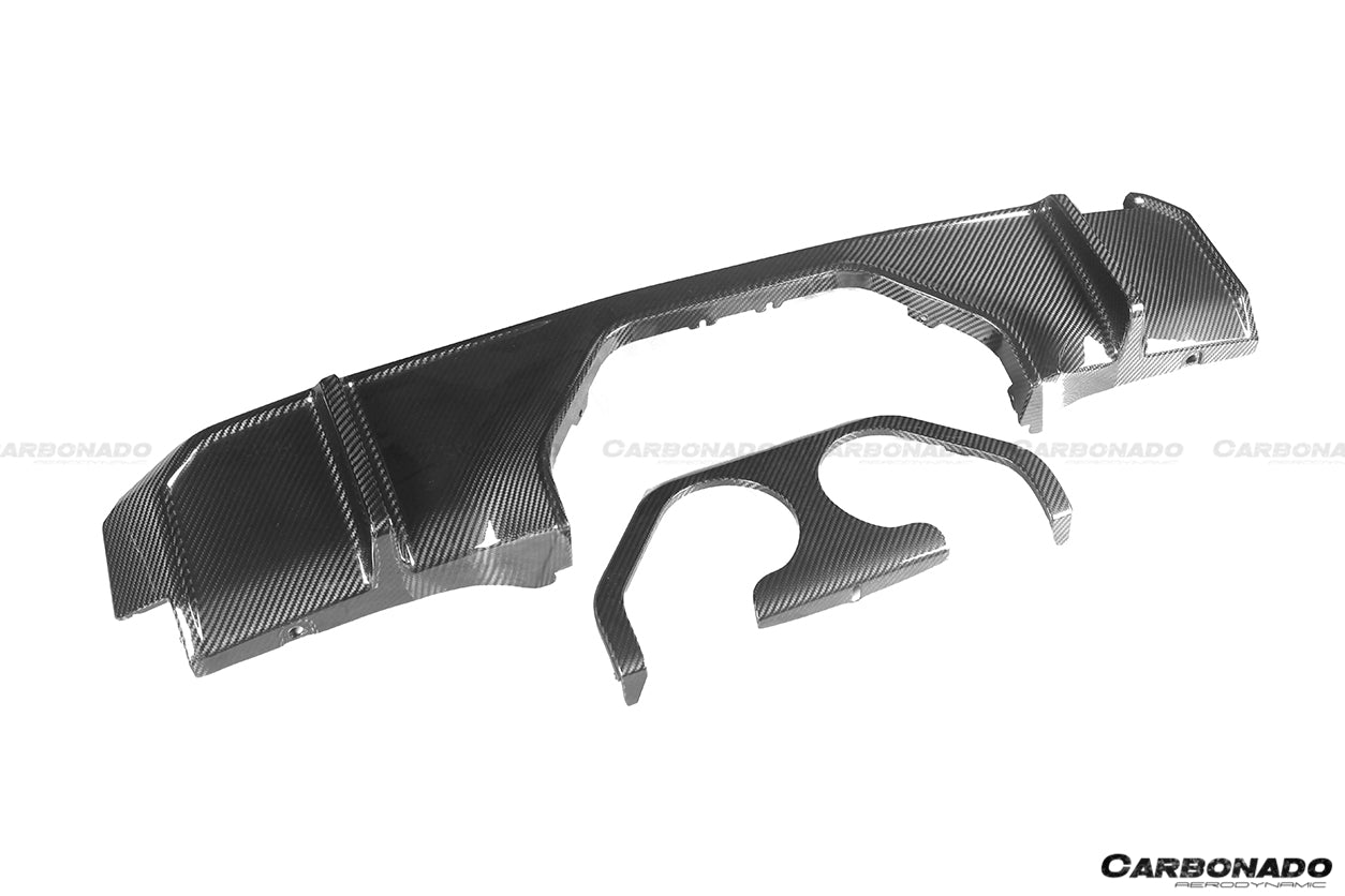 2021-UP BMW M4 G82/G83 MP Style Dry Carbon Fiber Middle Rear Lip w/ Caps - Carbonado