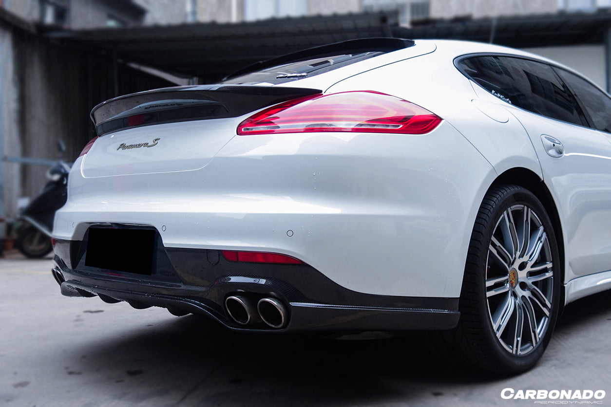 2013-2016 Porsche Panamera 970.2 GMT Style Carbon Fiber Rear Diffuser - Carbonado