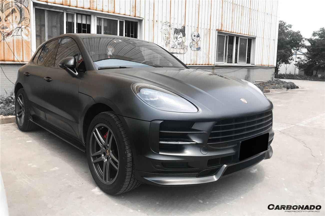 2018-2021 Porshe Macan/S TA Style Carbon Fiber Front Lip - Carbonado