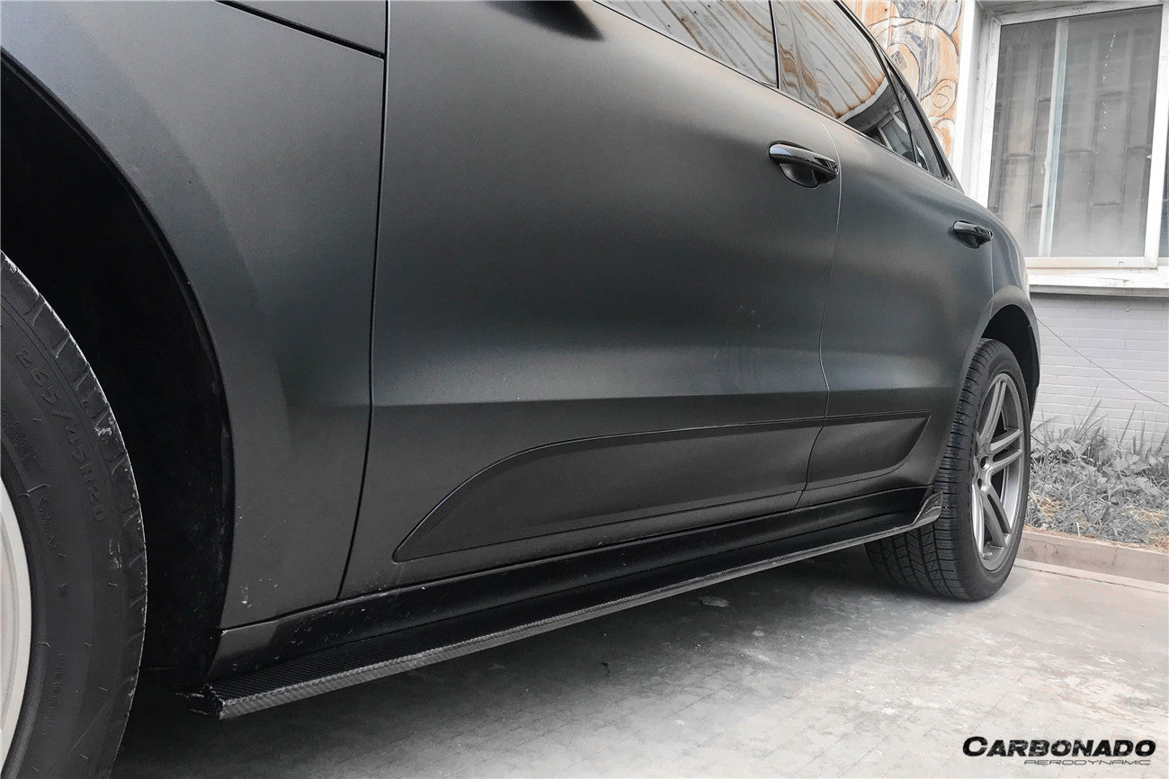 2018-2021 Porshe Macan TA Style Carbon Fiber Side Skirts - Carbonado