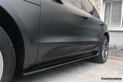 2018-2021 Porshe Macan TA Style Carbon Fiber Side Skirts - Carbonado
