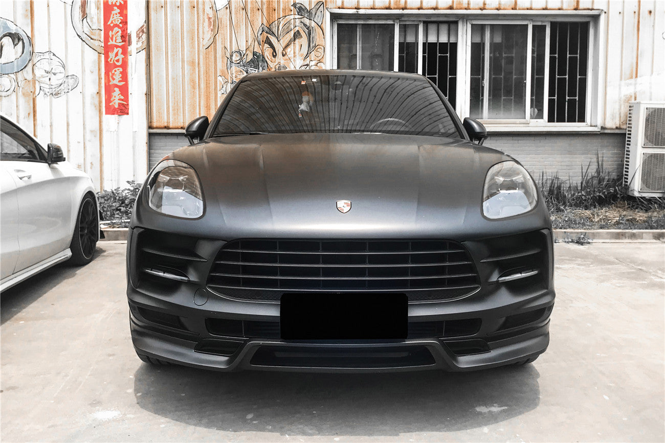 2018-2021 Porshe Macan/S TA Style Carbon Fiber Front Lip - Carbonado