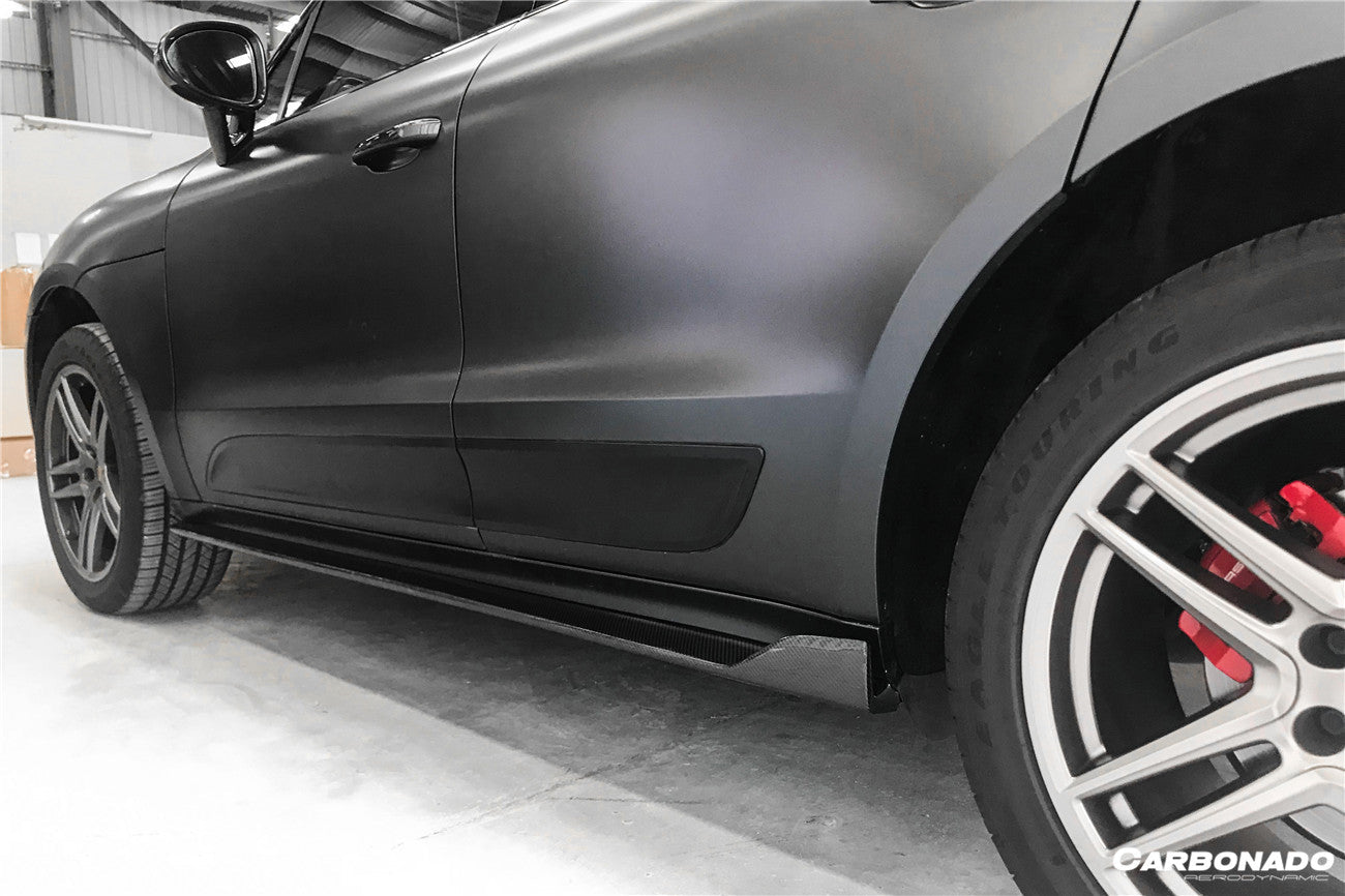 2018-2021 Porshe Macan TA Style Carbon Fiber Side Skirts - Carbonado