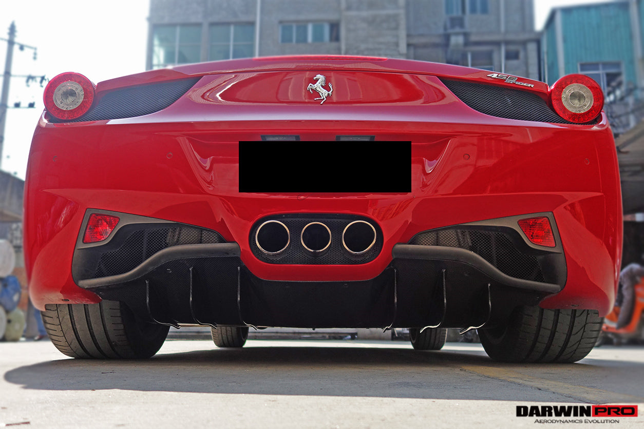 2010-2015 Ferrari 458 Coupe/Spyder Carbon Fiber Rear Diffuser - DarwinPRO Aerodynamics