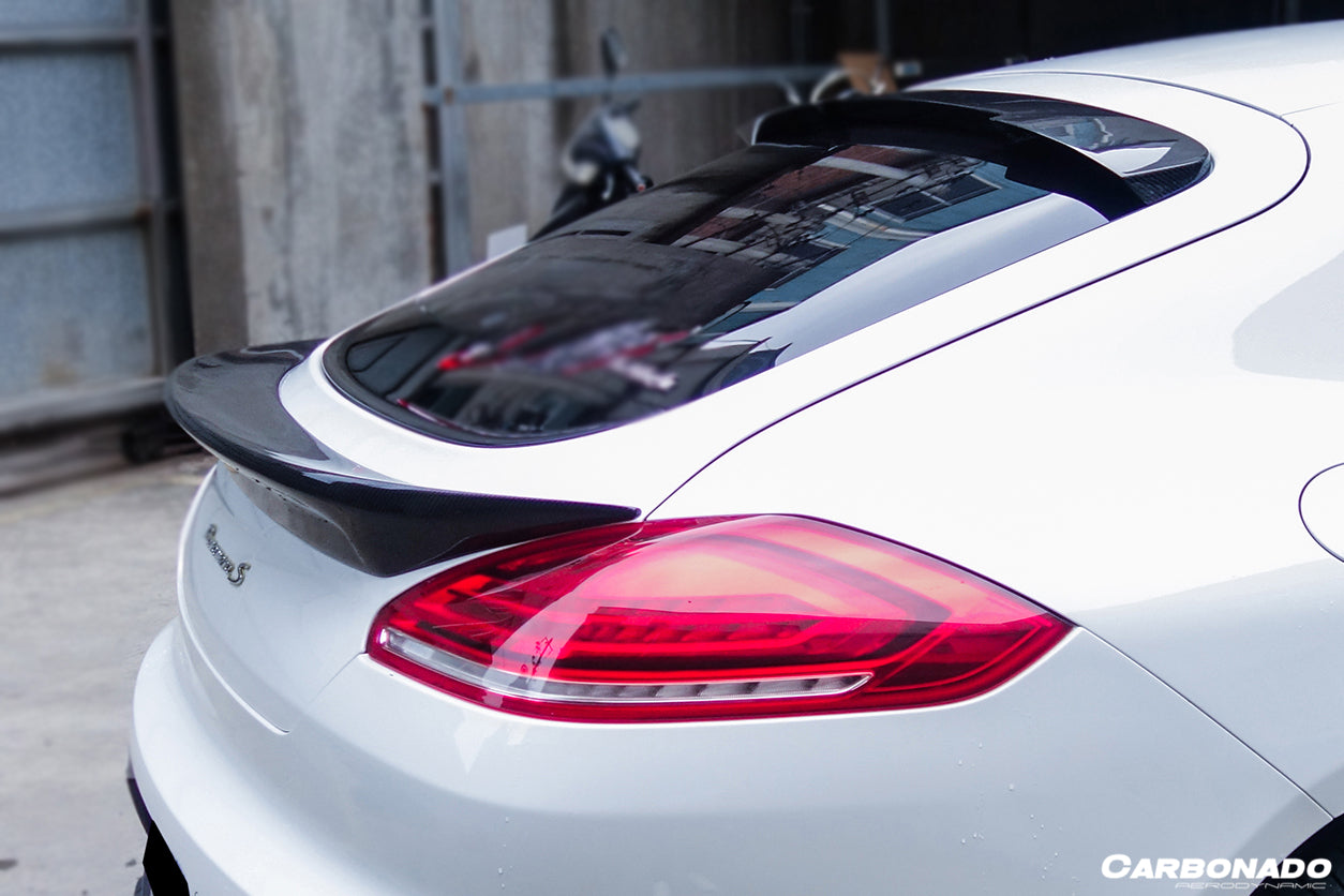 2013-2016 Porsche Panamera 970.2 TAS Style Carbon Fiber Trunk Spoiler - Carbonado