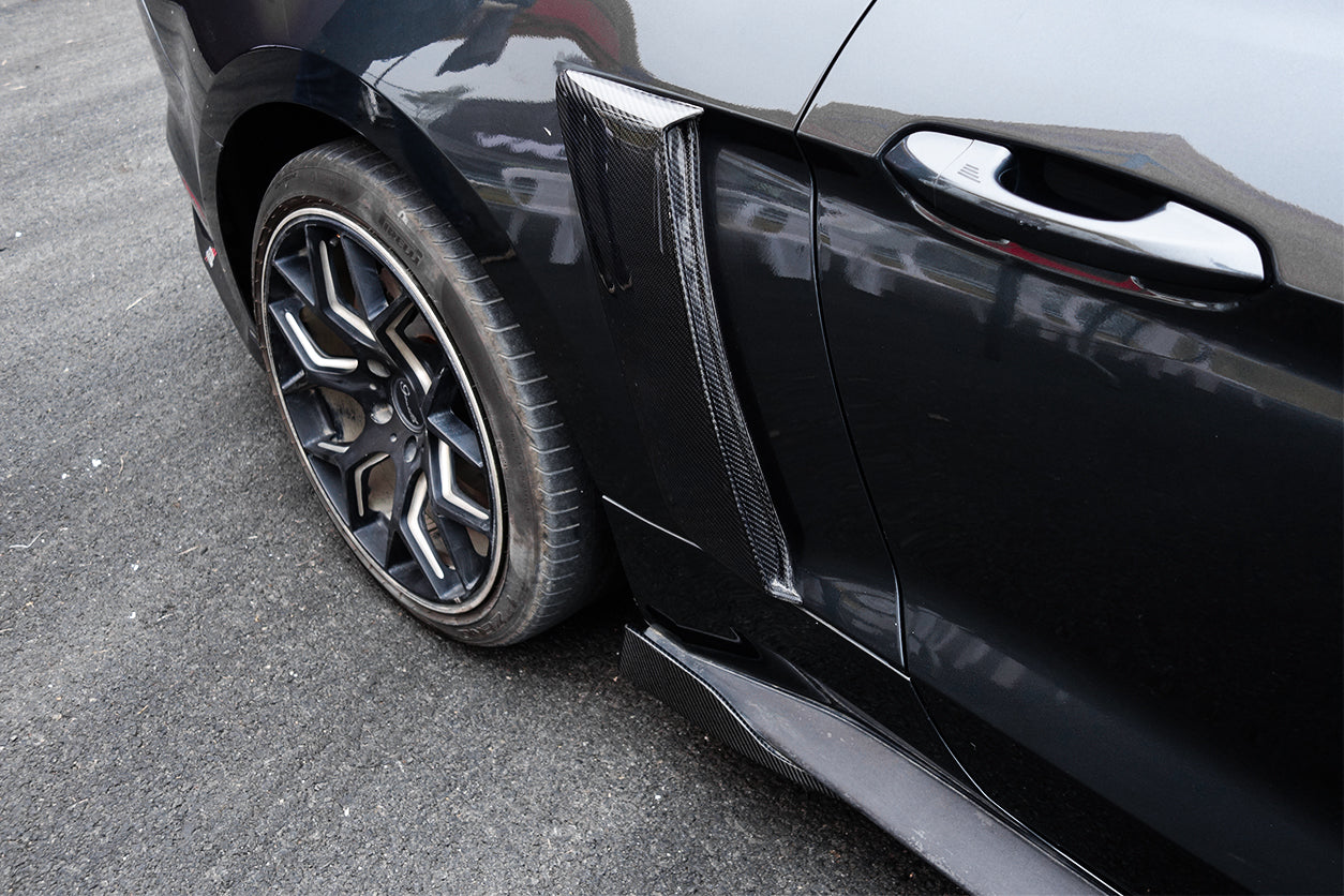 2015-2023 Ford Mustang Rsh Style Carbon Fiber Quarter Panel Side Scoops - Carbonado