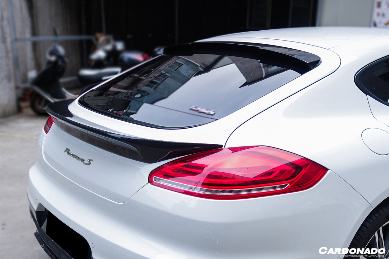 2013-2016 Porsche Panamera 970.2 TAS Style Carbon Fiber Trunk Spoiler - Carbonado
