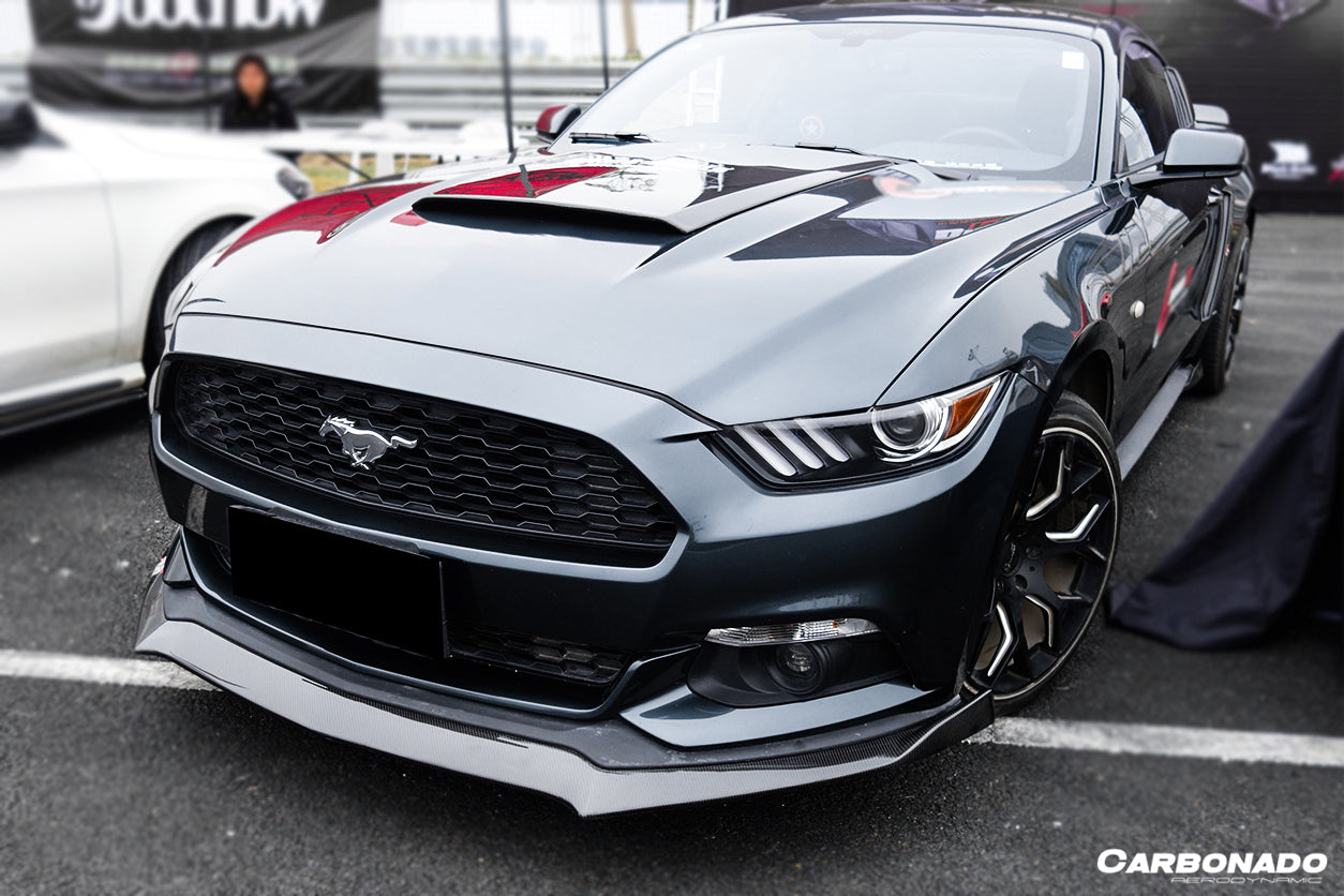 2014-2017 Ford Mustang Rsh Style Carbon Fiber Front Lip - Carbonado