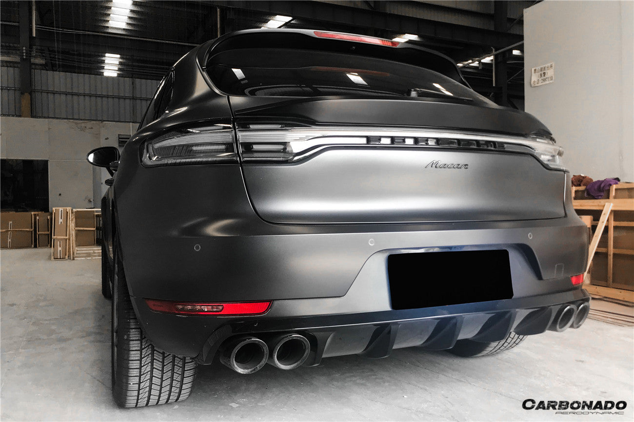 2018-2021 Porshe Macan/S TA Style Carbon Fiber Rear Lip - Carbonado