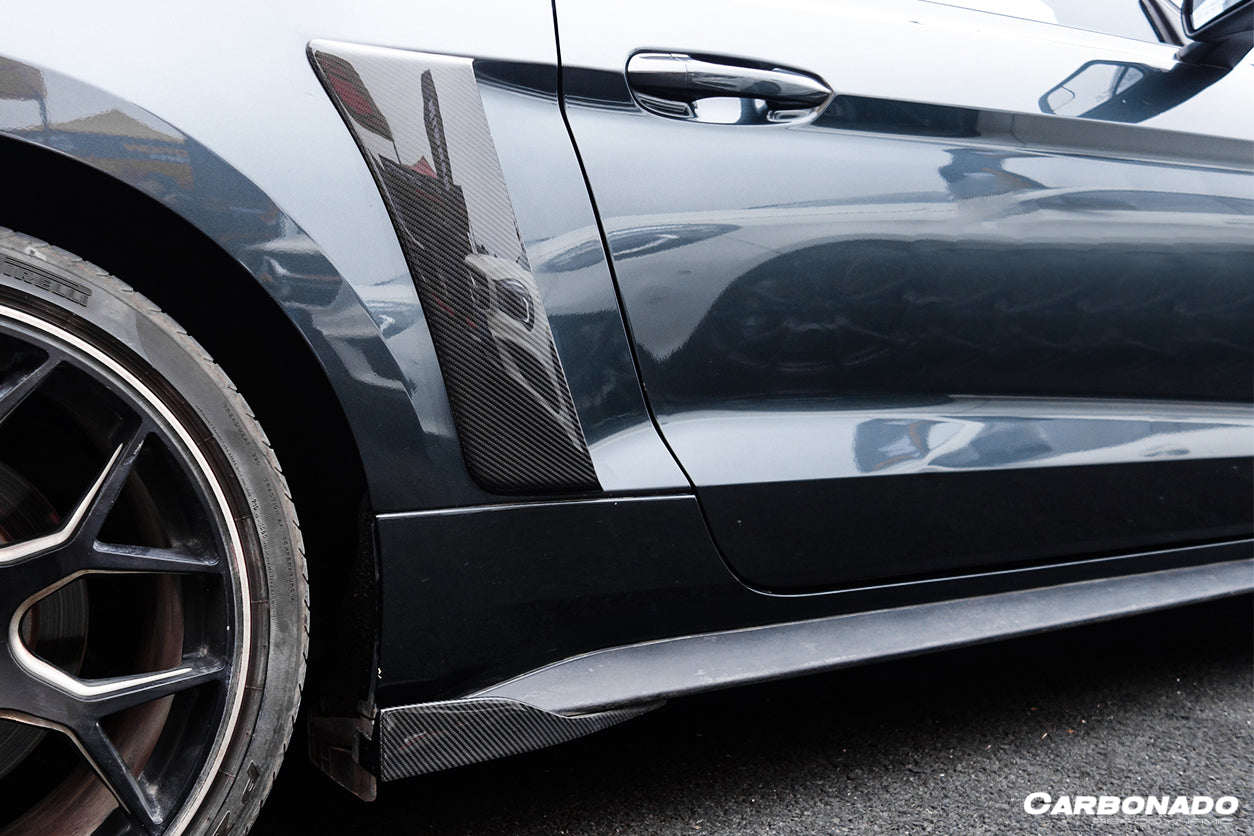 2014-2017 Ford Mustang Rsh Style Carbon Fiber Quarter Panel Side Scoops - Carbonado