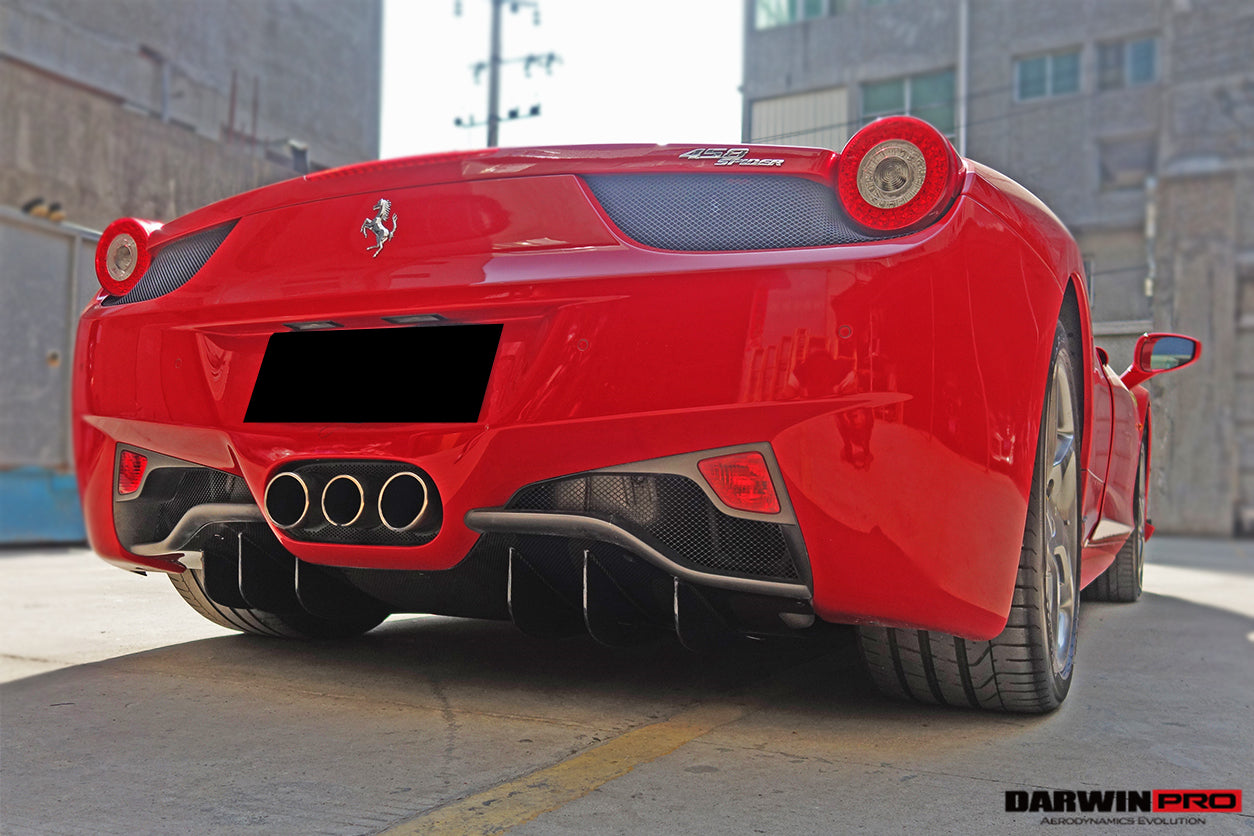2010-2015 Ferrari 458 Coupe/Spyder Carbon Fiber Rear Diffuser - DarwinPRO Aerodynamics