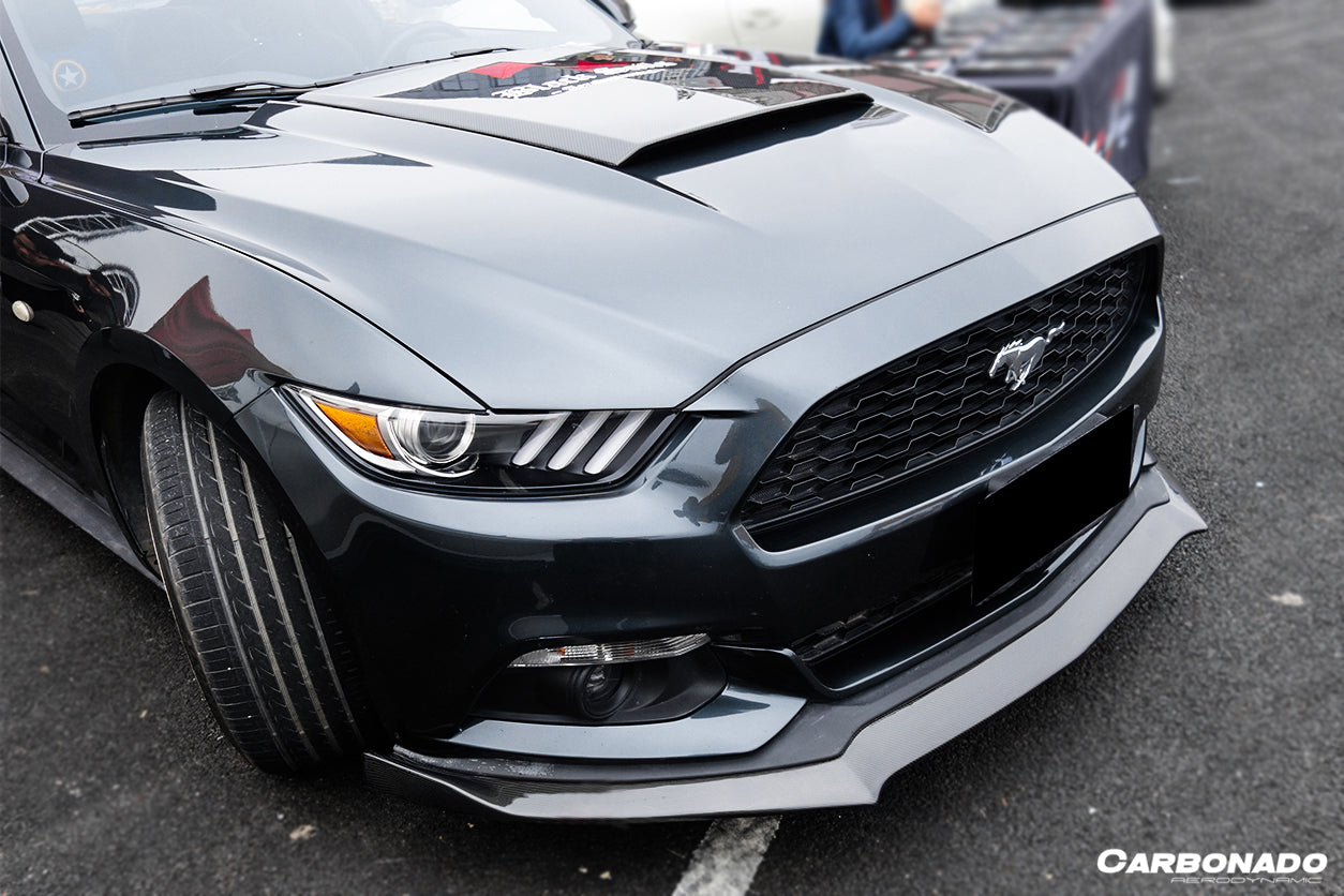 2014-2017 Ford Mustang Rsh Style Carbon Fiber Front Lip - Carbonado