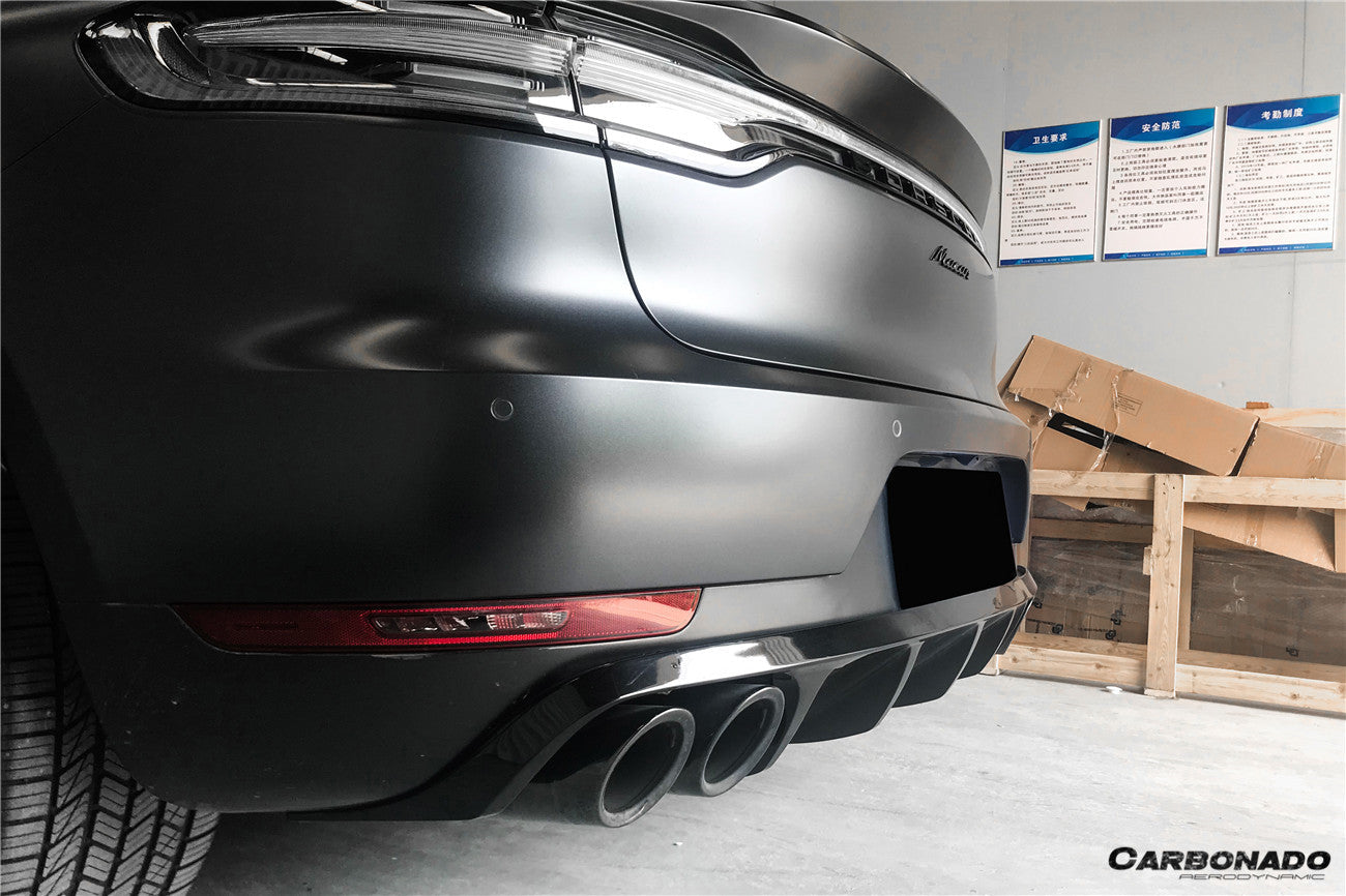 2018-2021 Porshe Macan/S TA Style Carbon Fiber Rear Lip - Carbonado
