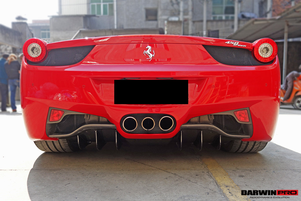 2010-2015 Ferrari 458 Coupe/Spyder Carbon Fiber Rear Diffuser - DarwinPRO Aerodynamics
