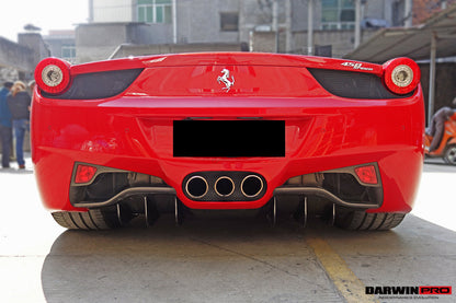 2010-2015 Ferrari 458 Coupe/Spyder Carbon Fiber Rear Diffuser - DarwinPRO Aerodynamics