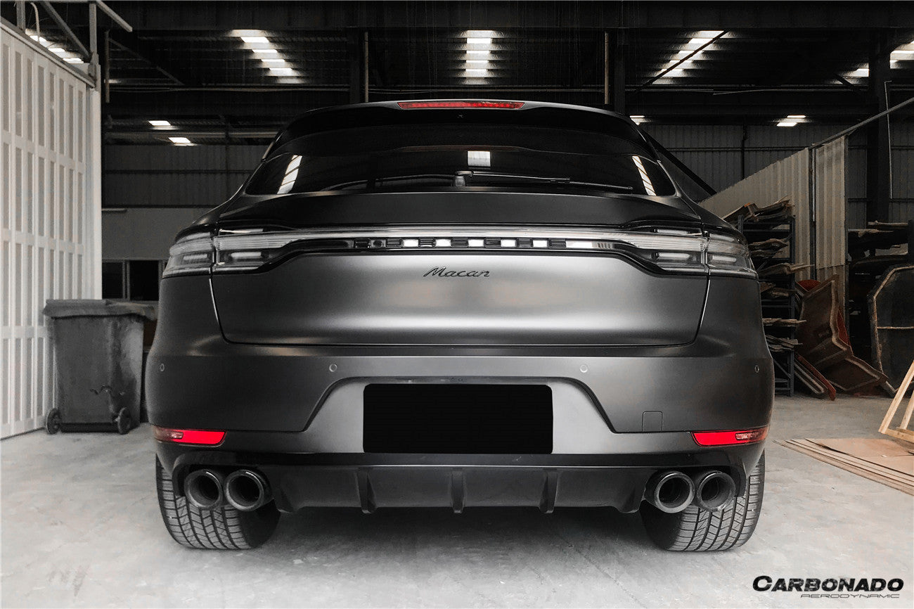 2018-2021 Porshe Macan/S TA Style Carbon Fiber Rear Lip - Carbonado