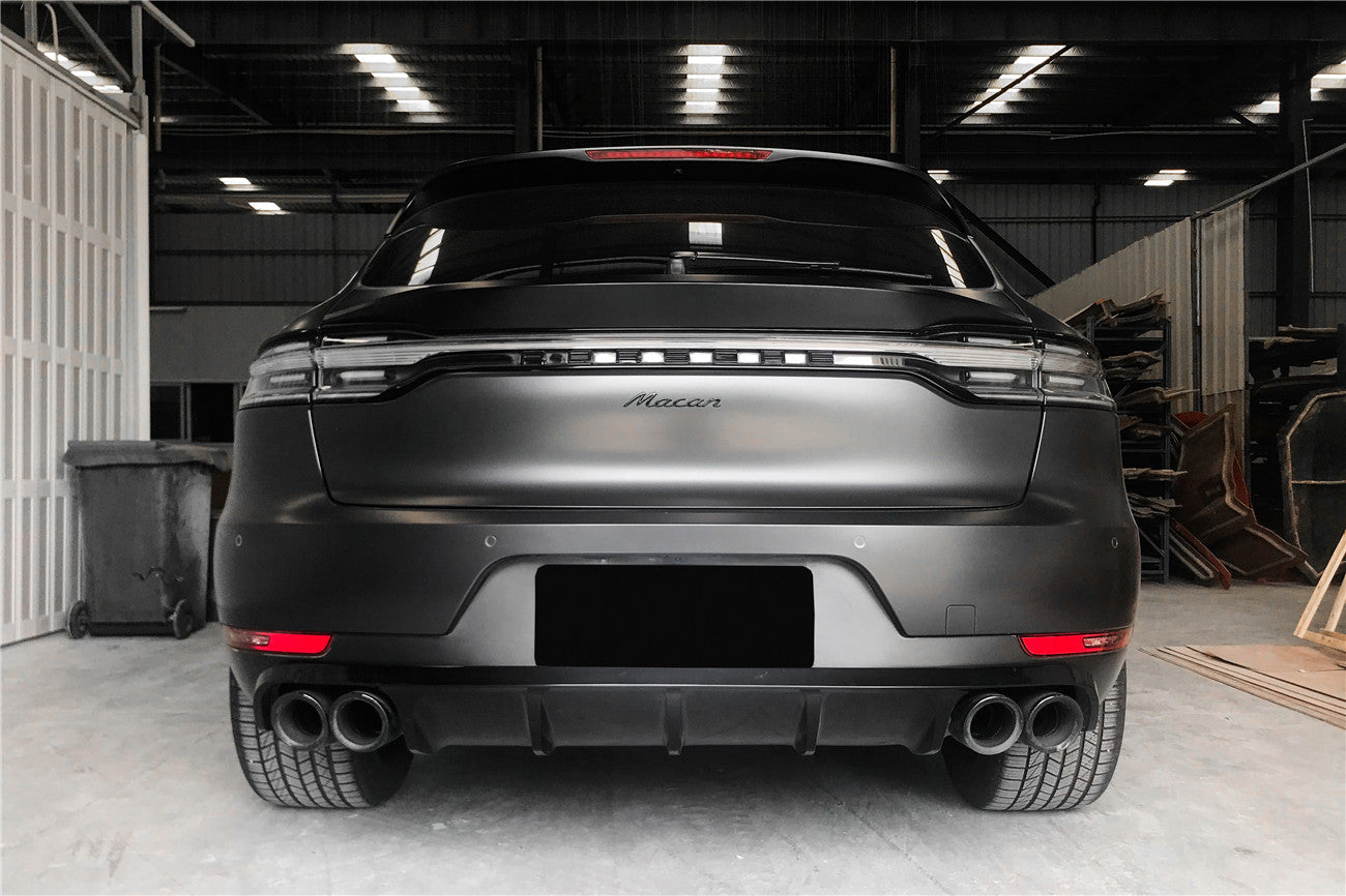 2018-2021 Porshe Macan/S TA Style Carbon Fiber Rear Lip - Carbonado