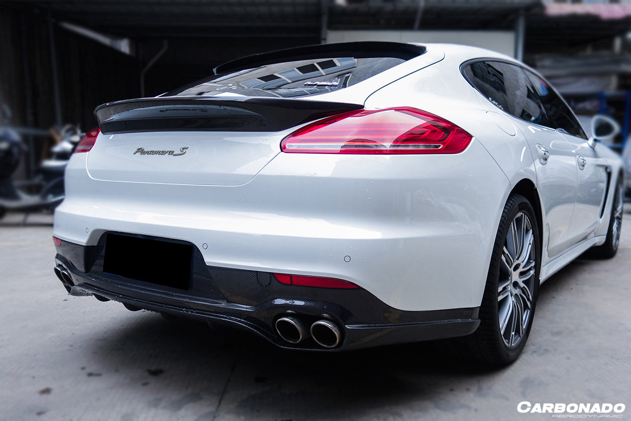 2013-2016 Porsche Panamera 970.2 TAS Style Carbon Fiber Trunk Spoiler - Carbonado