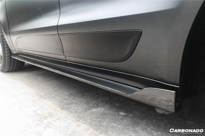 2018-2021 Porshe Macan TA Style Carbon Fiber Side Skirts - Carbonado
