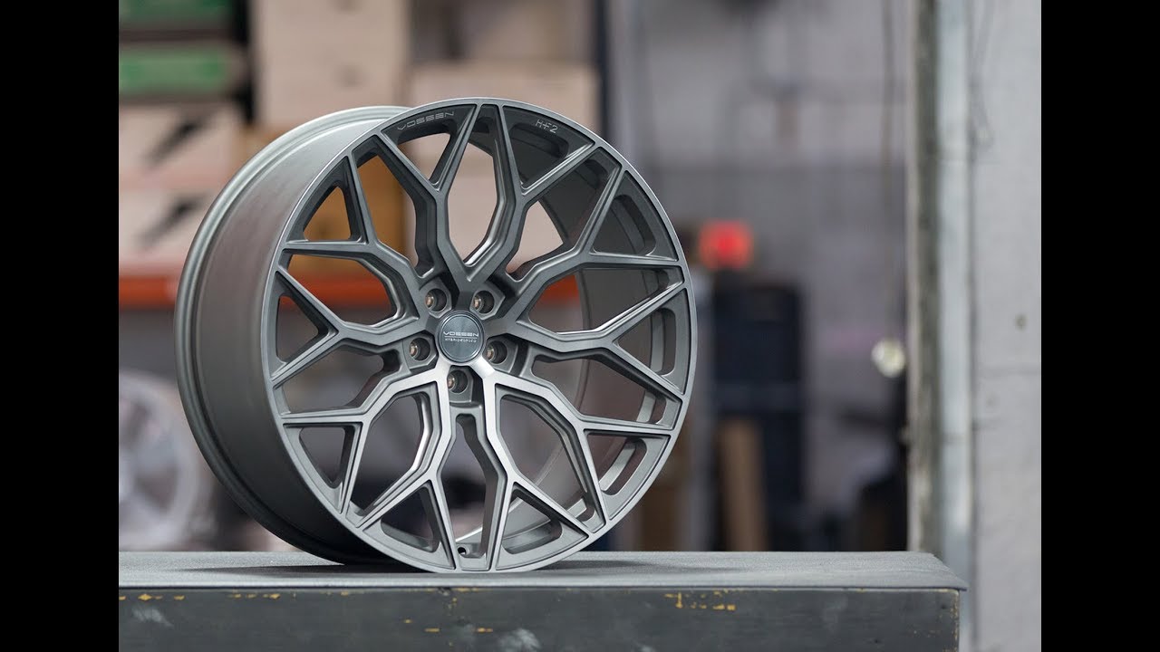 19" Vossen HF2 Tinted Matte Gunmetal 5x120 ( Square Setup ) ( Set of 4 )